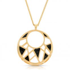 Enamel on Gold Plated Pendant-Necklace Dream