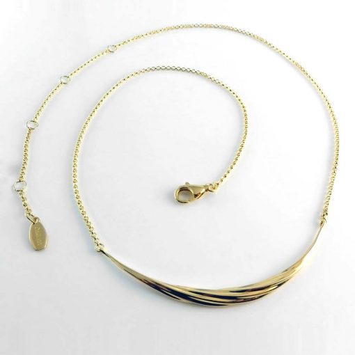 Twisted Necklace Sterling Silver 18K Gold Plated Style N17007TWISLGL