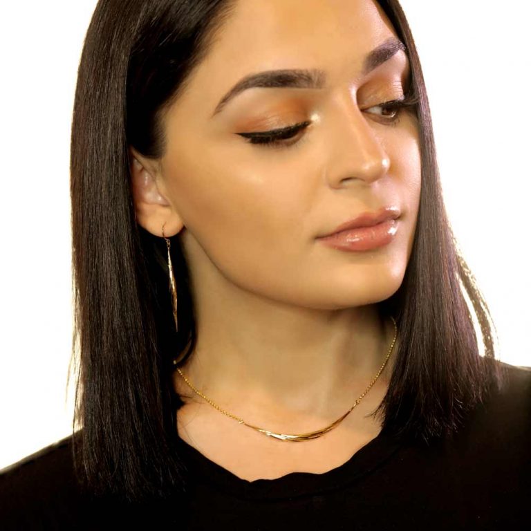 Twisted Swirl Necklace 18K Gold over Sterling Silver