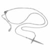 Twisted Cross Necklace Black Rhodium Plated
