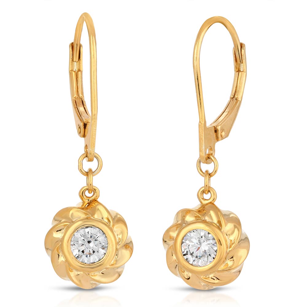 18K Gold Plated Ball Earrings with Hooks - backs included - luxury qua –  House Of Molds