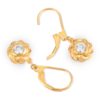 18K Gold over St. Silver Lever-back Earrings Twisted Orbs