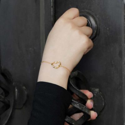 Bracelets from ARY D;PO Designer Jewelry Twisted Heart Bracelet 18K Gold Over Sterling Silver