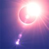Solar Eclipse Moon and stars
