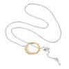 Sun, Moon & Stars Lariat Drop Necklace Rhodium over St. Silver