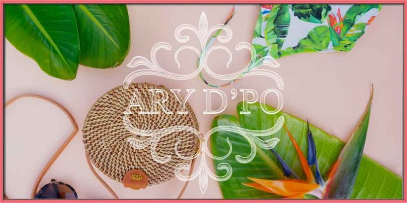 6 Cute and Trendy Style Ideas For Summer 2020, swim suet, green banana leafs summer rattan bag and ARY DPO designer jewelry logo