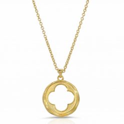 Four Leaf Clover Pendant-Necklace 18K Gold over Sterling Silver