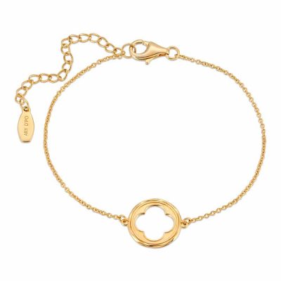 Bracelet 18K yellow gold over .925 sterling silver Quatrefoil