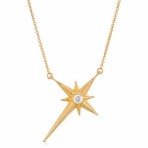 Shiny Star Polaris Necklace 18K Gold over Sterling Silver