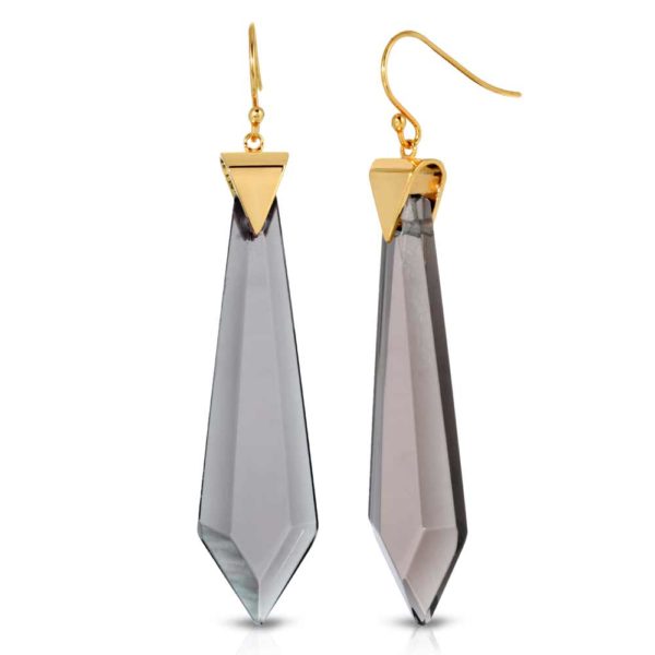Passion Obsidian Earrings in 18k Gold over Sterling Silver d_01