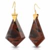 Power Obsidian Earrings in 18K Gold over Sterling Silver c_01