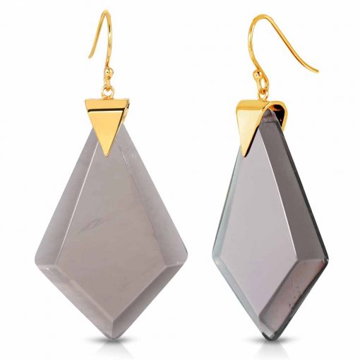 Power Obsidian Earrings in 18K Gold over Sterling Silver d_01