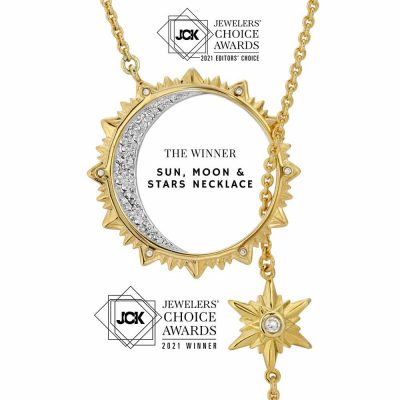 sun, moon & stars necklace by ary dpo 2021 JCK Winner