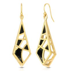 Enamel on Gold Plated Earrings Dream