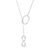 ARY D'PO • Oval Hoop Infinity Lariat Paperclip Necklace Rhodium over ...