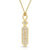 Art Deco Pendant in 18K Yellow Gold & Diamonds with chain