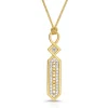 Art Deco Pendant in 18K Yellow Gold & Diamonds with chain