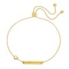 Bar Bracelet with slider with Heart Charm in 14K yellow gold top view