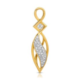 Eternity Pendant in 18K Yellow Gold & Diamonds front