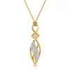 Eternity Pendant in 18K Yellow Gold & Diamonds with Spiga Chain