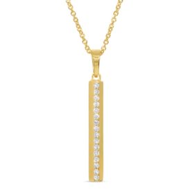 Trinity Pendant in 14K Yellow Gold and Diamonds - front view