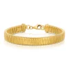 Tubogas Bracelet with extension 7.8mm in 14K Yellow Gold