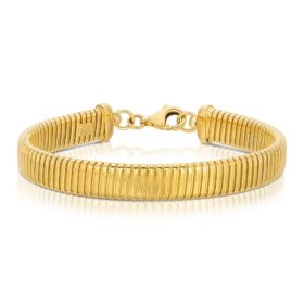 Tubogas Bracelet with extension 7.8mm in 14K Yellow Gold