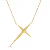 Twisted Cross Necklace in 14K Yellow Gold 1