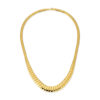 14 k Gold Wide Graduated Cobra Necklace