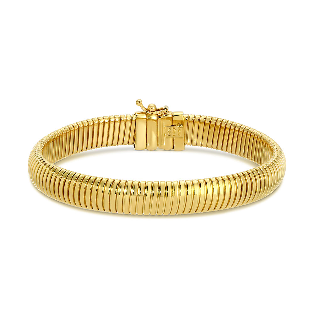 Tubogas Bracelet Domed 8mm in 14K Yellow Gold.jpg