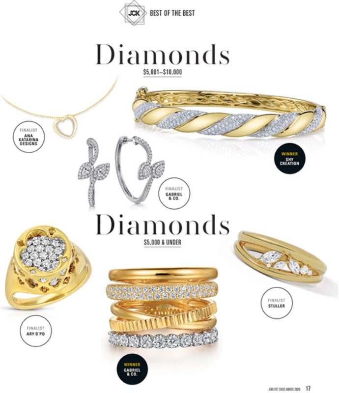 My Lucky Ring 18k gold Diamonds Pave quatrefoil JCK Best of the best FINALIST 2025 Magazine Page 17